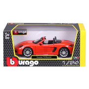 BBURAGO Porsche718 Boxster Scala 1:24, Replica Diecast con Portiere Apribili, Licenza Ufficiale Porsche ,Eta 3+