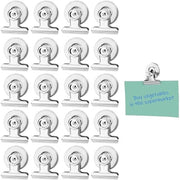 Pacchetto con 20 clip magnetiche, clip metalliche magnetiche, clip magnetiche, magneti con clip, clip magnetiche per lavagne magnetiche, frigoriferi, foto, per scuole, famiglie e uffici.