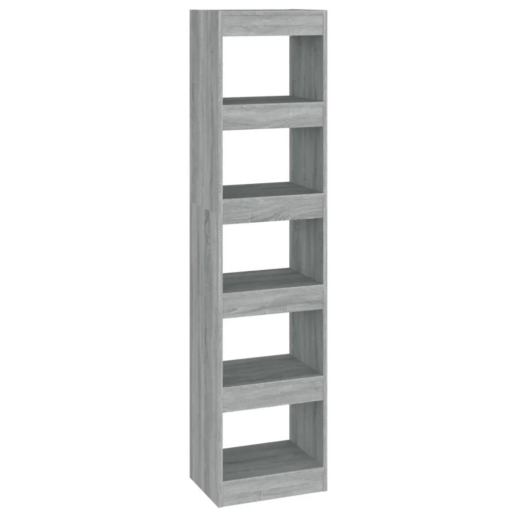 Libreria Divisorio-Scaffale per Libri-Mobile di Stoccaggio Grigio Sonoma 40x30x166 cm