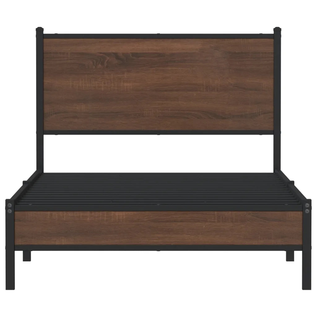 Giroletto senza Materasso in Metallo Rovere Marrone 100x190 cm