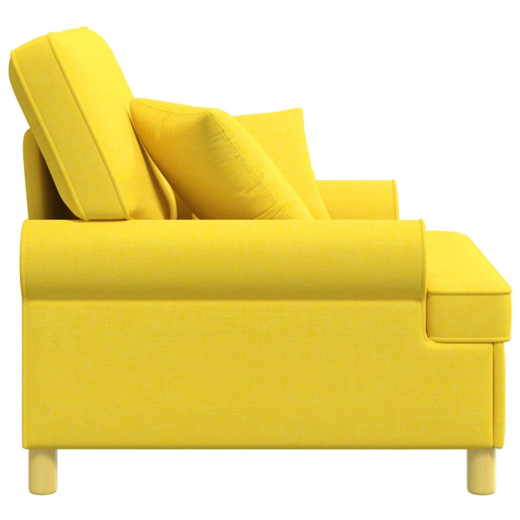 Poltrona XL con Cuscini Giallo Chiaro Tessuto 42043492