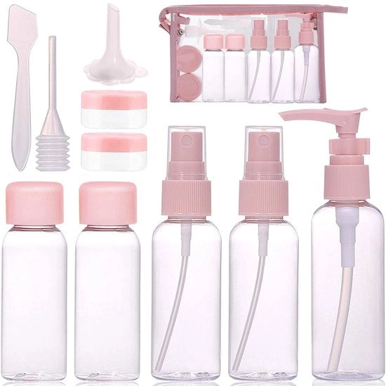 Contenitori di liquido portatili 10 pezzi - BPA liberi - FDA approvati - Ideali per cosmetici