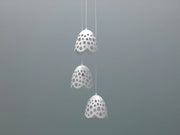 Lampada a Sospensione Bells Design Minimalista in Metallo Bianco - Attacco E27 Max 40W, Diametro 19,5 cm, Altezza Regolabile - Bells