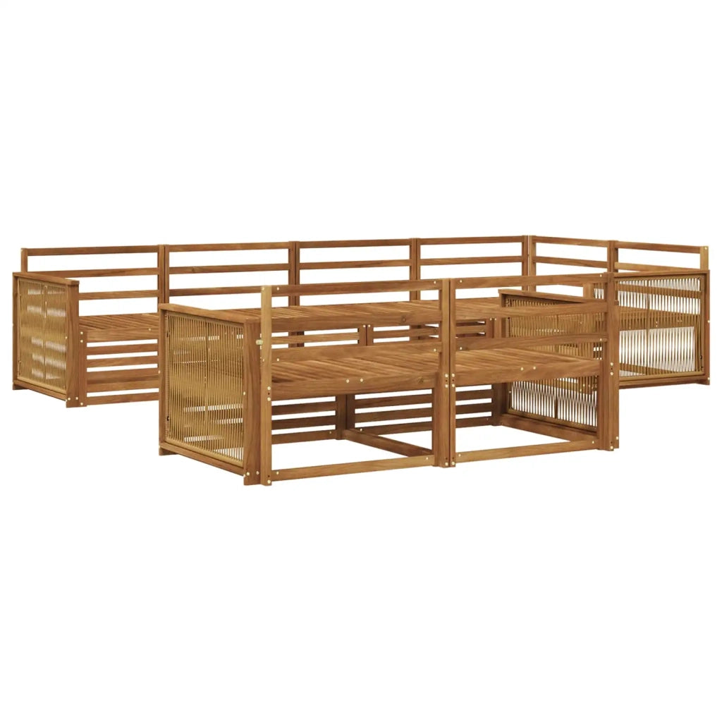 Set di divani da esterno 7 pz Naturale 3383477
