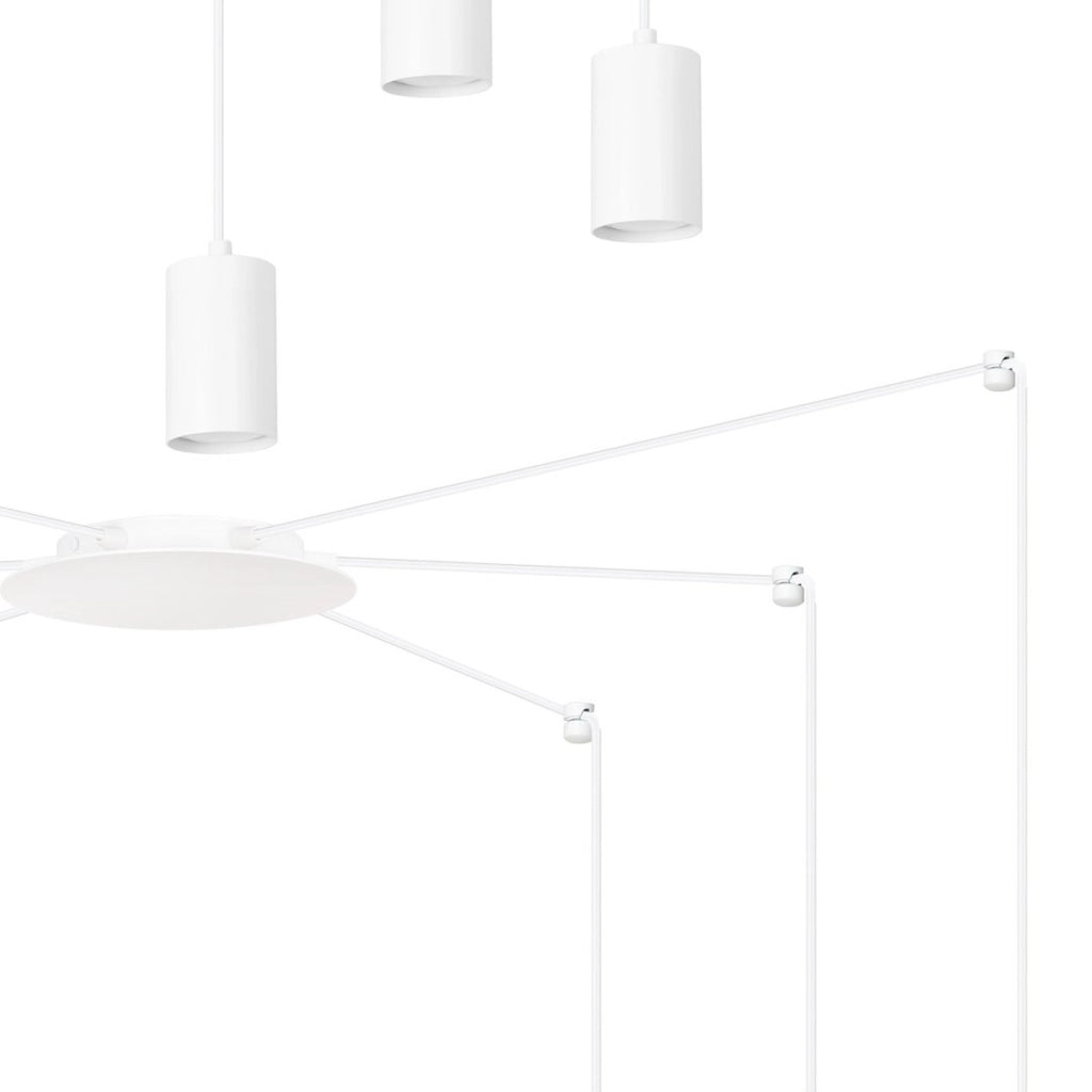 Lampada a sospensione TRAKER in acciaio bianco opaco