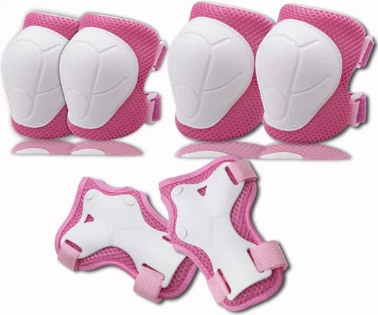 Set di protezione per bambini - Protezioni ginocchia per bambini - Set di protezione per bambini [set da 6 pezzi] - Cuscini protettivi ideali per grandi superfici (rosa)