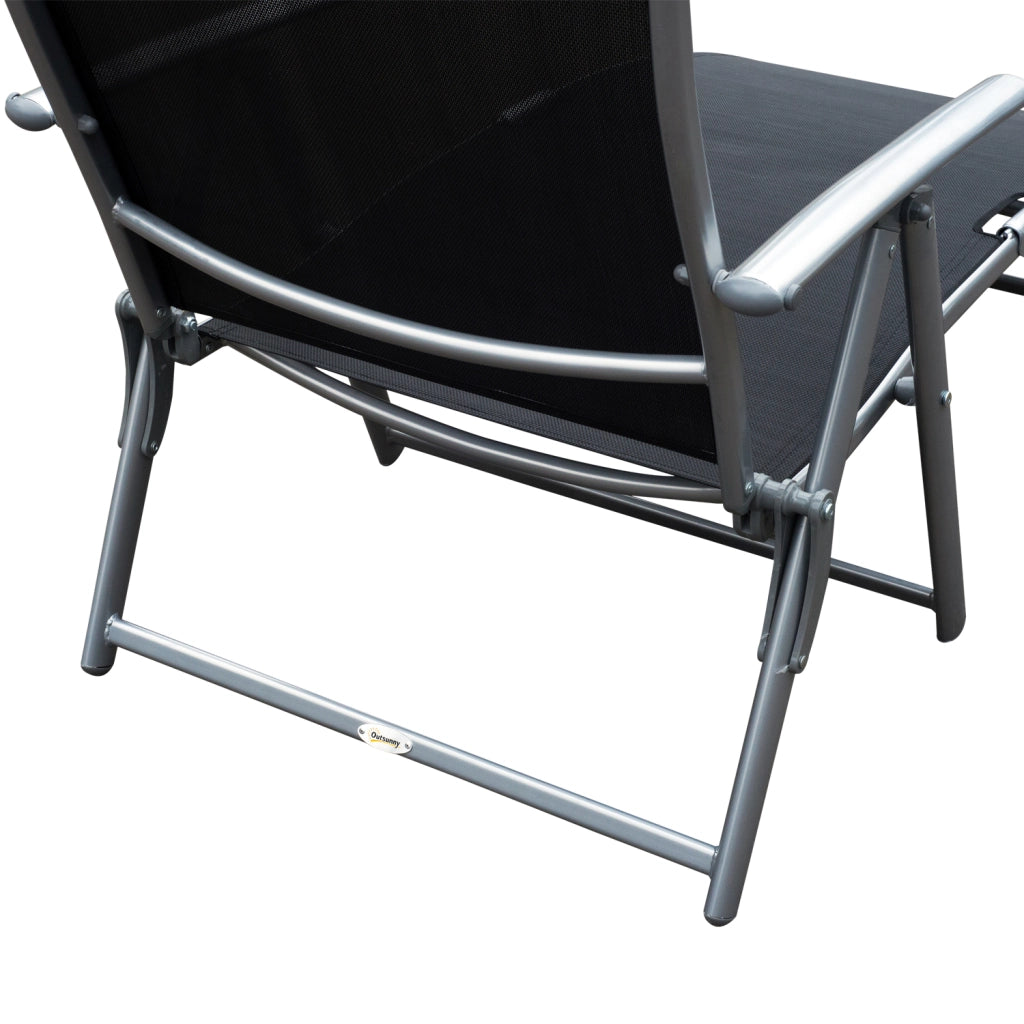 Poltrona a sdraio reclinabile ¨C zephmum ¨C Nero, metallo, 137x64x101 cm