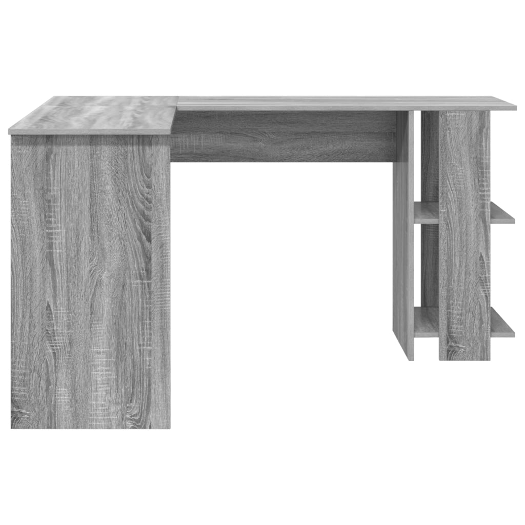 Scrivania Angolare Grigia Grigio Sonoma MDF Standard