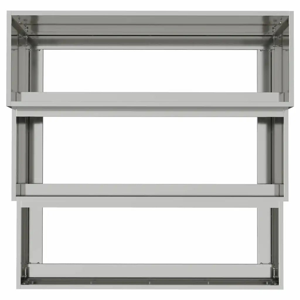 Vaso da giardino Argento 90 x 90 x 35 cm Acciaio zincato 865839