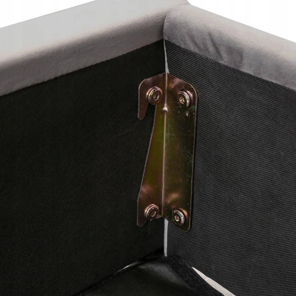 Letto con contenitore - Xylo - 180x200 cm - Grigio - Pieghevole idraulico