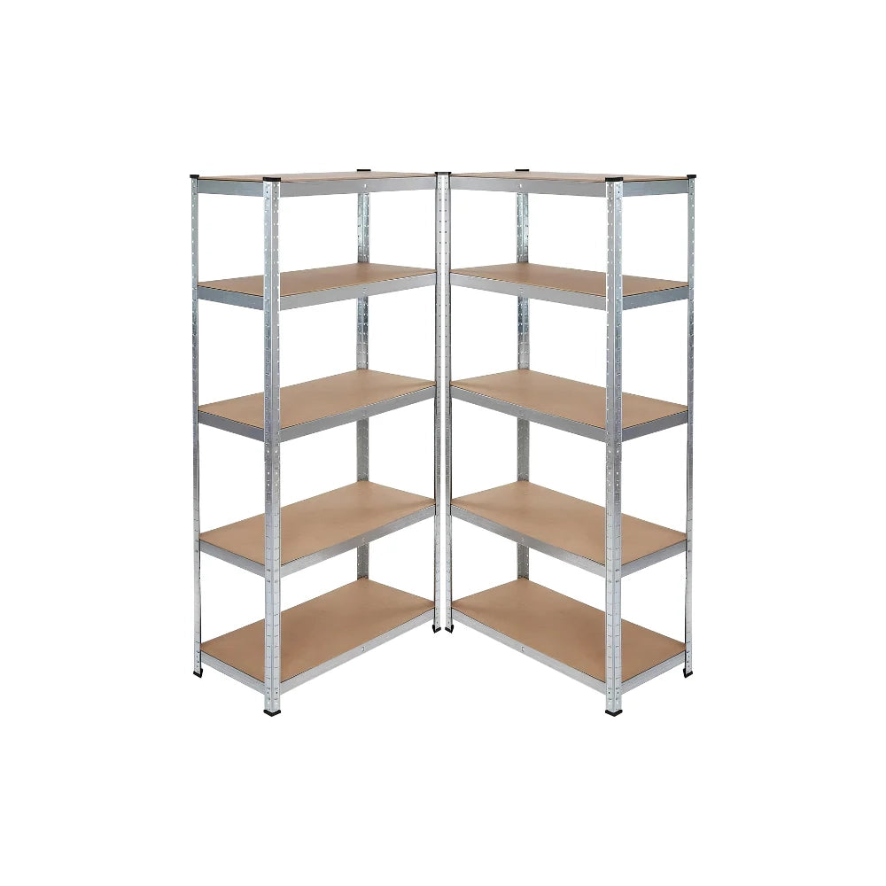 KIT-2-scaffale-5-ripiani-ultra-in-metallo-zincato-mdf-90x40x180-portata-1375kg-275kg-a-ripiano-copy