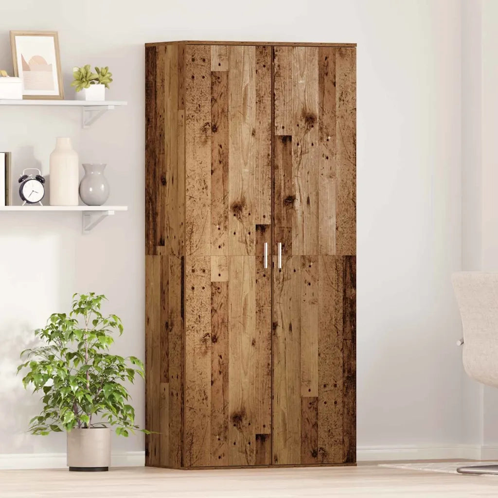 Credenza-Buffet-Armadio da cucina Legno vecchio 80 x 39 x 178 cm Legno multistrato