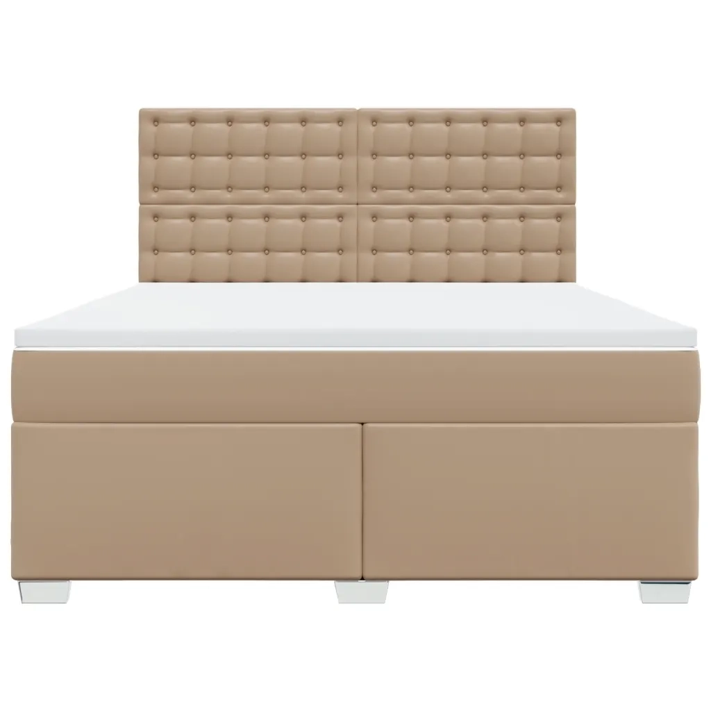 Giroletto a Molle con Materasso Cappuccino 180x200cm Similpelle