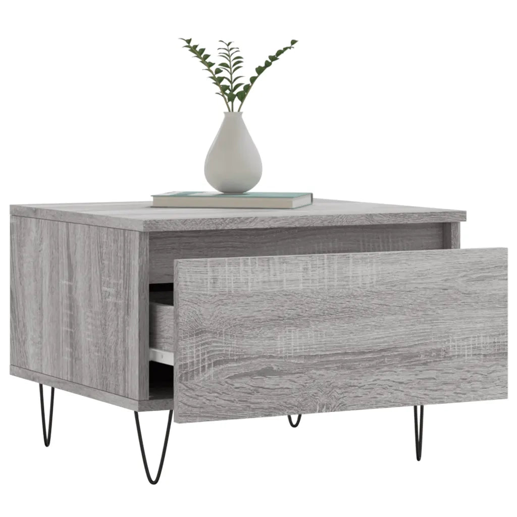 Tavolini Salotto 2pz Grigio Sonoma 50x46x35cm Legno Multistrato 830873