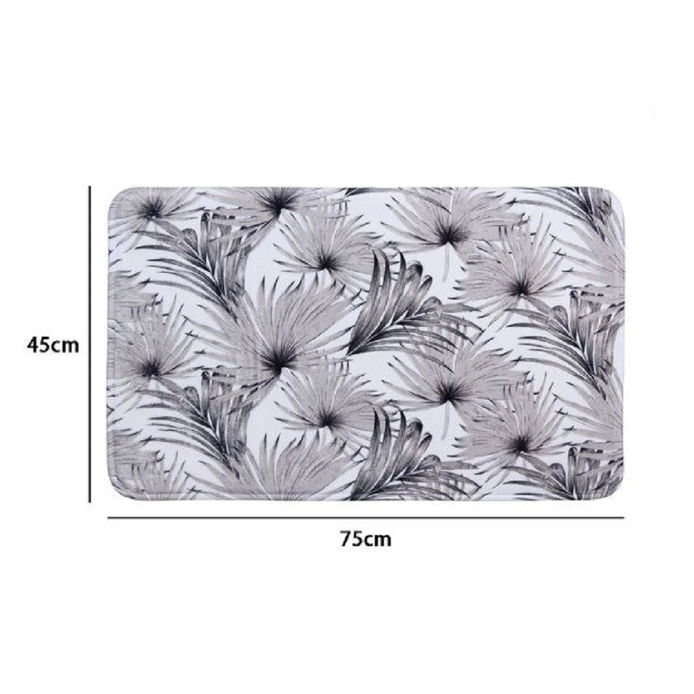Trade Shop - Tappeto Tappetino Per Arredo Bagno 45 X 75cm Fantasia Con Stampa Tropicale 87074 -