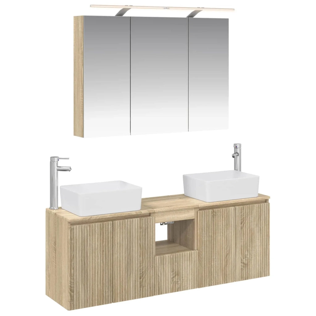 Set di Armadi da Bagno 4 pcs Rovere Sonoma Legno ingegnerizzato 3406417