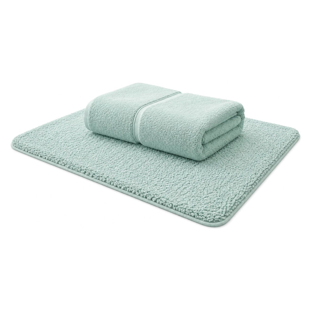 Sanamasa, Telo Bagno Sfumatura Colore Struttura Tiffany, Azzurro Tiffany