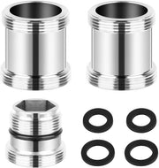 Adattatori per rubinetti M22 a M24 e M18 - Set di 3 - Facili da installare - Per rubinetti di cucina - Inclusi gommini di sigillatura - Riduzione consumo d'acqua