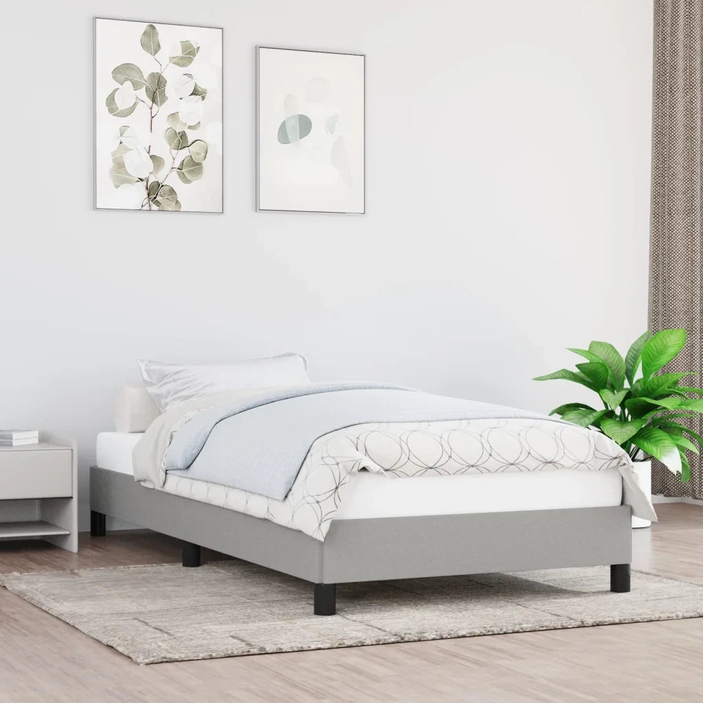 Giroletto senza Materasso Grigio Chiaro 90x190 cm Tessuto 346680