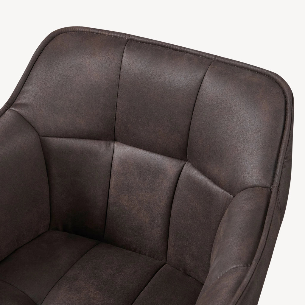 Set di 2 Sedie per Sala Pranzo Birmingham Effetto Velluto Marrone Scuro [en.casa]
