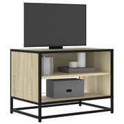 Mobile TV Rovere Sonoma 61x40x46 cm Legno Multistrato e Metallo