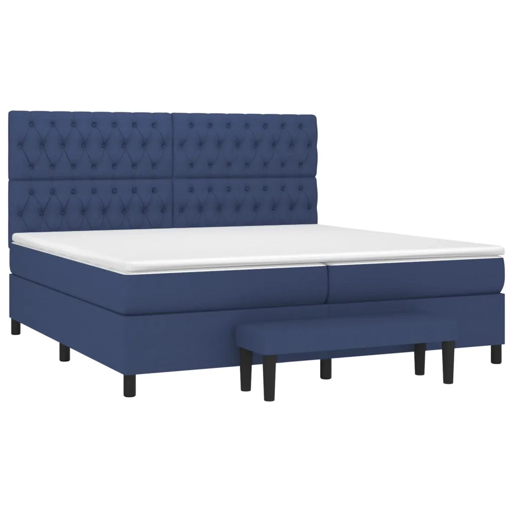 Giroletto a Molle con Materasso Blu 200x200 cm in Tessuto cod mxl 58540