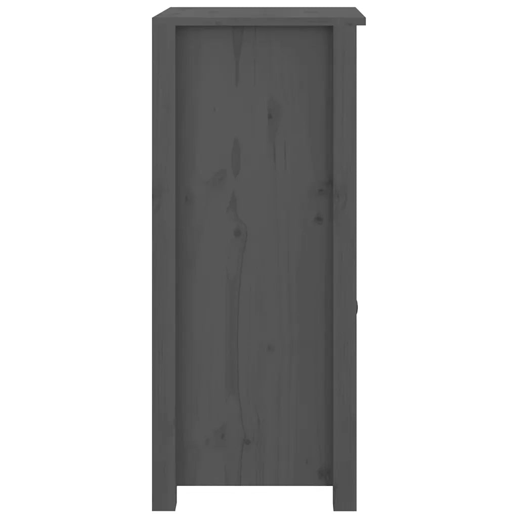 Credenze 2 pz | Madia | Buffet da pranzo | Armadio da pranzo Grigie 40x35x80 cm in Legno Massello di Pino