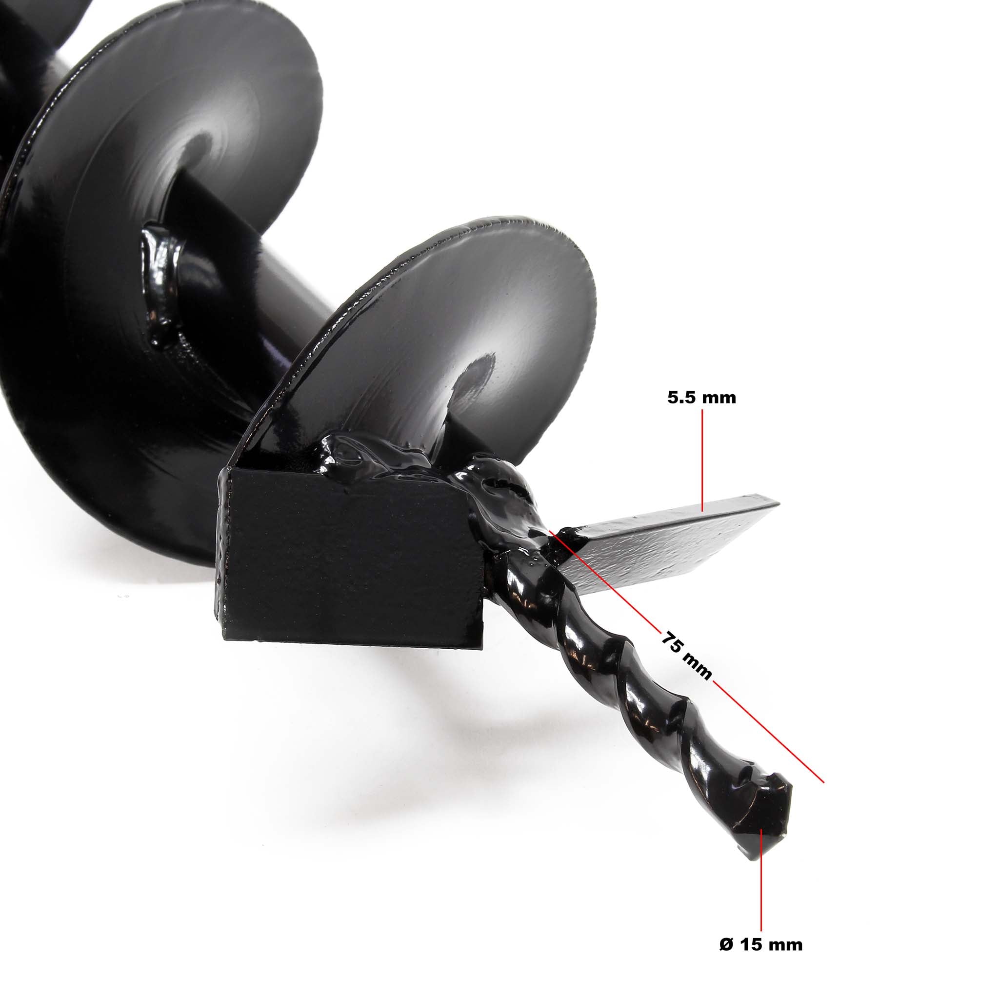 Mototrivella a benzina, motore a 2 tempi di 3 CV 63,3 ccm, con punta elicoidale Ø150mm