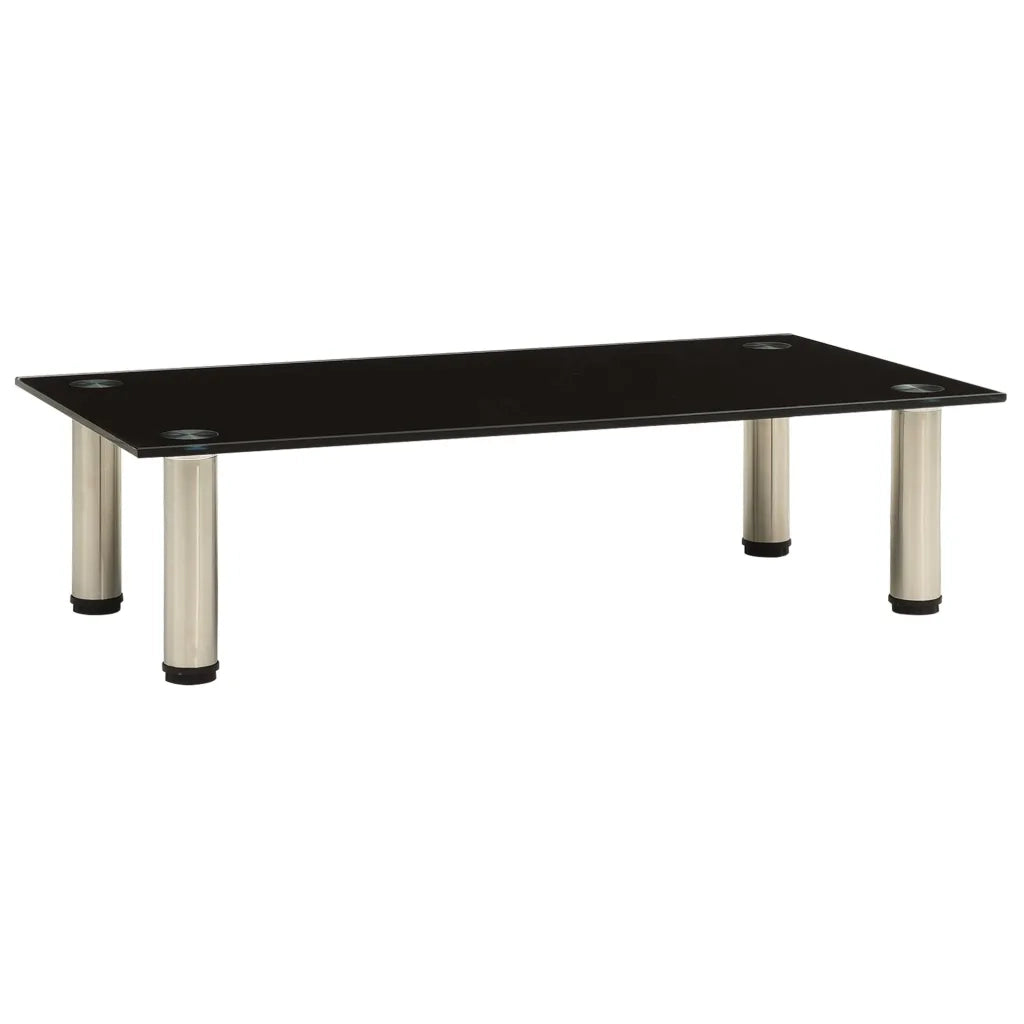 322761 TV Stand Black 60x35x17 cm Tempered Glass cod mxl 33905