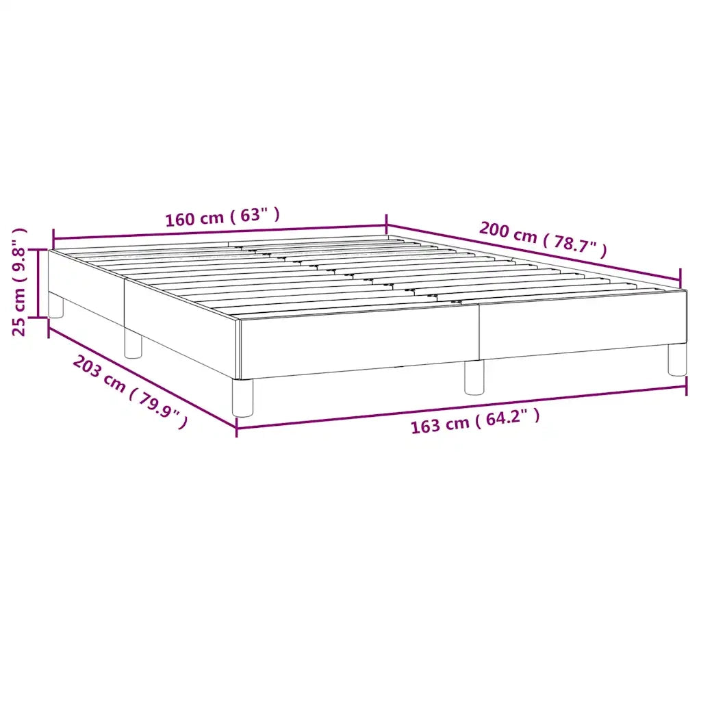 Giroletto senza Materasso Blu Scuro 160x200 cm in Velluto 346986