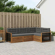 Set di divani da esterno con cuscino 4 pcs Naturale e Antracite 3383295