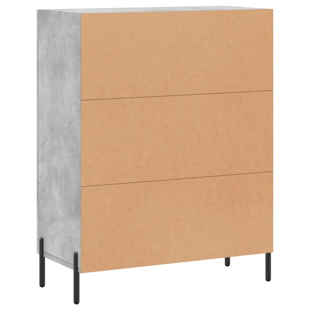 vidaXL Credenza Grigio Cemento 69,5x34x90 cm in Legno Multistrato