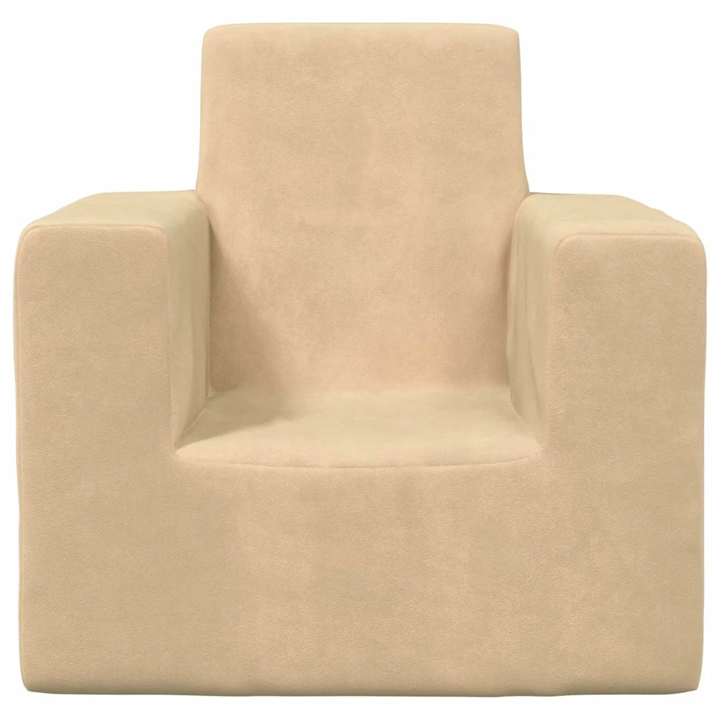 Divano per Bambini-Sofa-Divanetto Crema in Morbido Peluche 261785