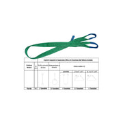 Fascia sollevamento verde 4 m 2 Tonnellate anello poliestere 60 mm – Robur Beta 8153