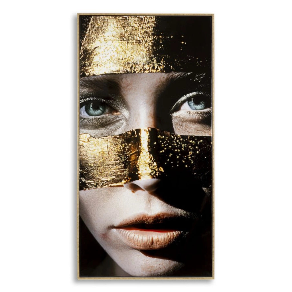 Stampa su Tela Face 1, Multicolore, Tessuto, 102x52x4 cm