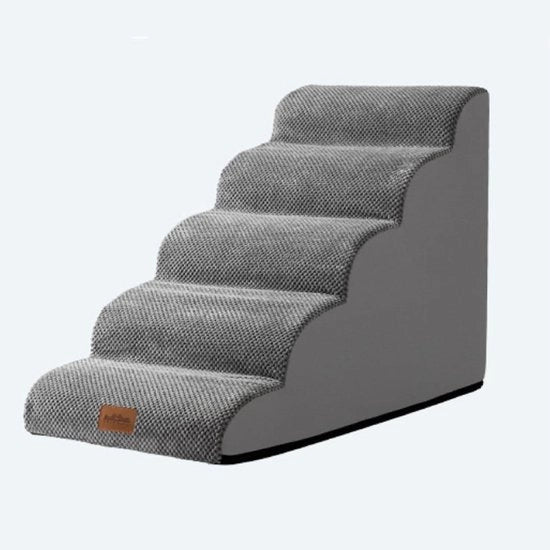 Trappola per cani a destra con copertura impermeabile e schiuma di alta densità - 5 livelli, grigio scuro, 295 x 197 x 236 mm