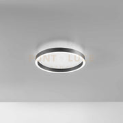 AELA P/P - PLAFONIERA A LED IN ALLUMINIO NERO 1900-2000lm 3000-4000K 30W+6W D.40CM