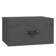 Comodino | Armadio da Notte | Mobiletto da notte a Muro Grigio 40x29,5x22 cm