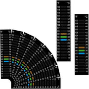 Set di termometro acquario a 10 pezzi - Strisce di temperatura autoadesive - Visualizzazione digitale della temperatura - Materiale PET/LCF - 16-50°C - Facile da leggere