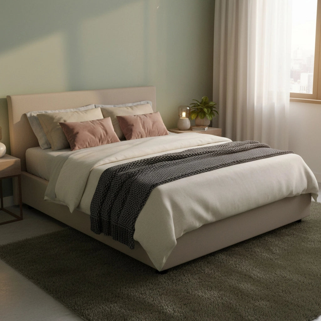 Letto Matrimoniale Nessuna, Letto Matrimoniale Materasso Incluso Made in Italy, Grigio