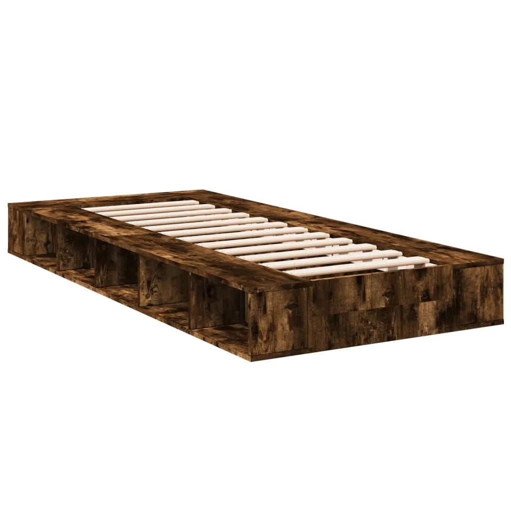 Giroletto-Struttura Letto Rovere Fumo 75x190 cm in Legno Multistrato 782397