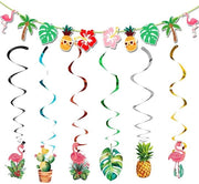 Decorazione per festa a tema hawaiano - Slinger di fiori a spirale - Decorazione da appendere - Qualità premium, riutilizzabile