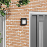 Lampada da parete esterna con sensore 2 pz in acciaio inox nero IP44