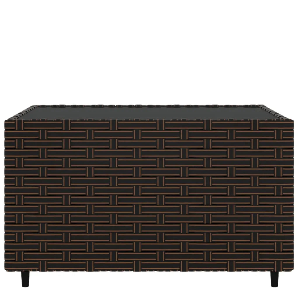 Tavolino Quadrato da Giardino Marrone 50x50x30cm in Polyrattan 319858