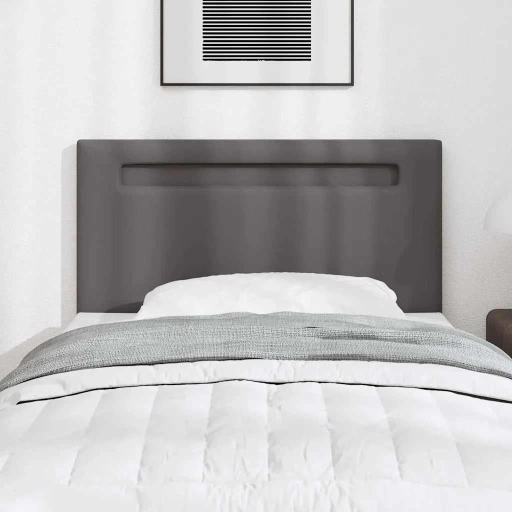 vidaXL Testiera Montaggio a parete con testiera Grigio 90 cm PVC