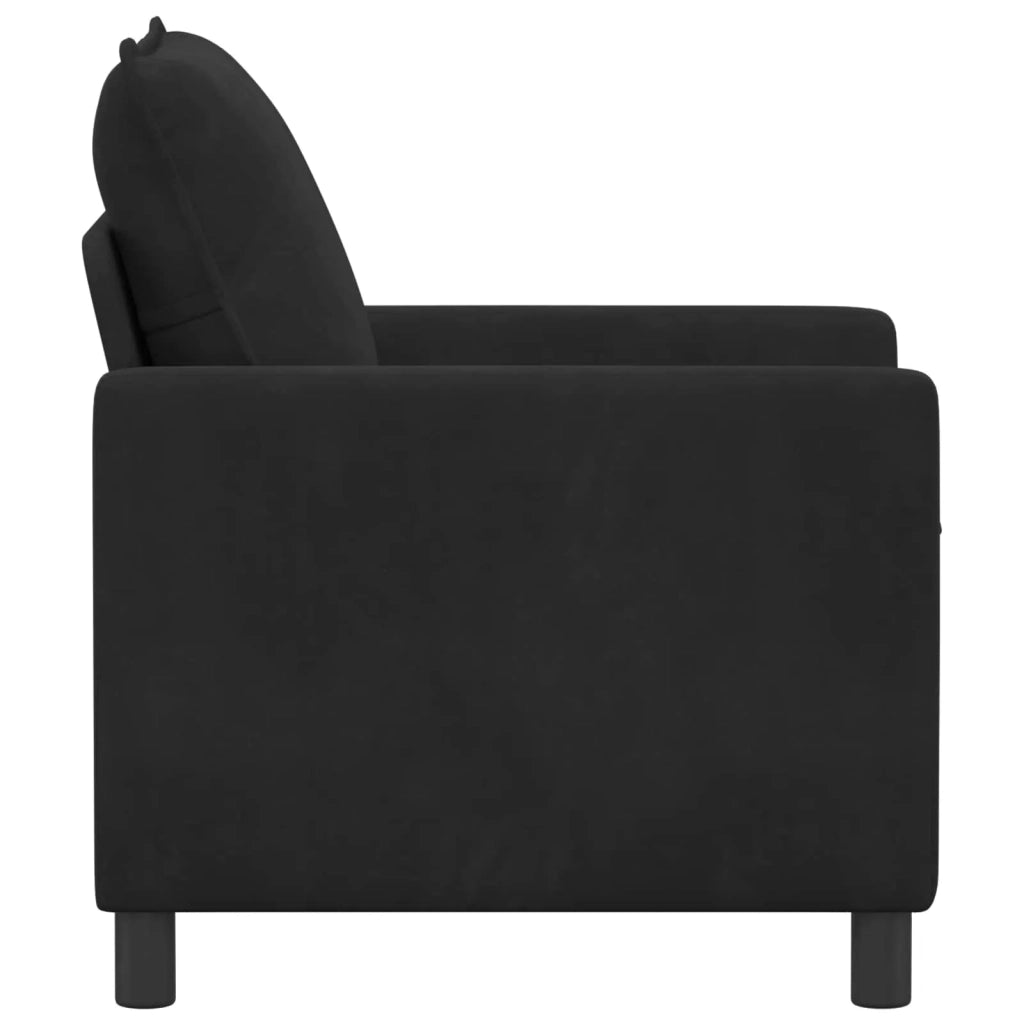 Divano Nero 76 x 81 x 87,5 cm Velluto