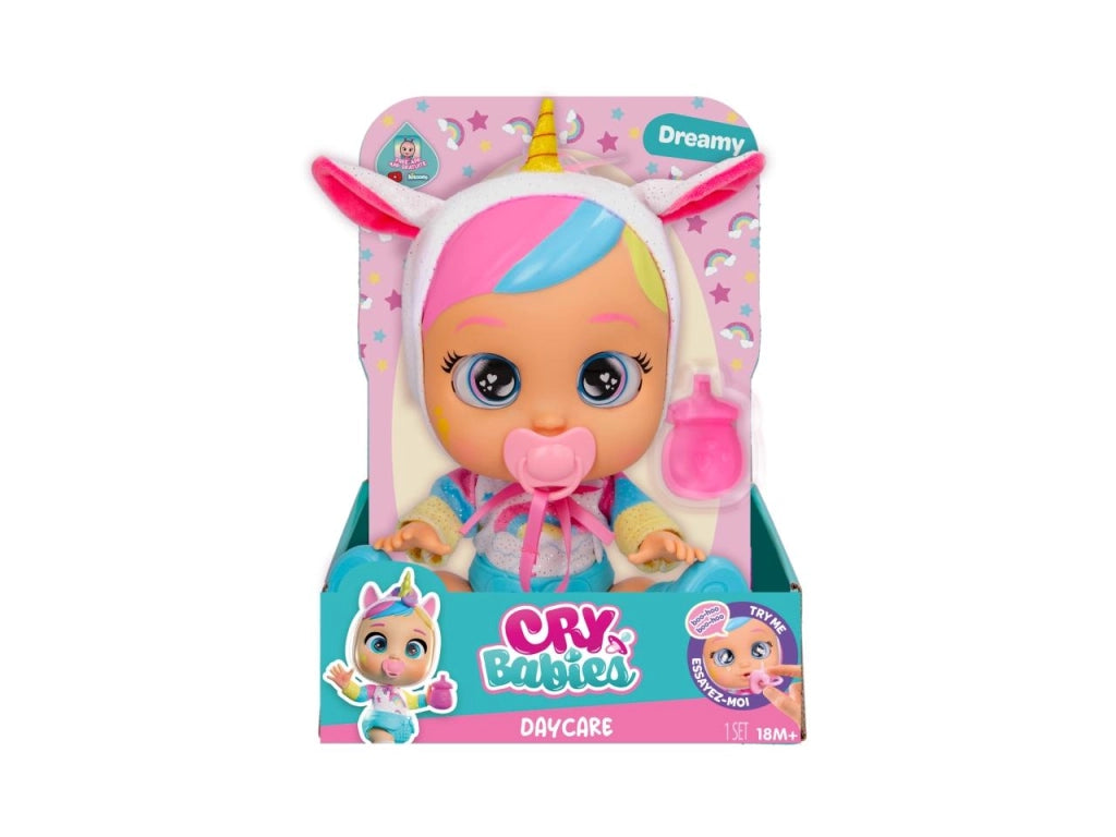 Cry Babies,Day care Dreamy,Bambola con suoni e lacrime vere,Imc Toys,Eta 18+ mesi