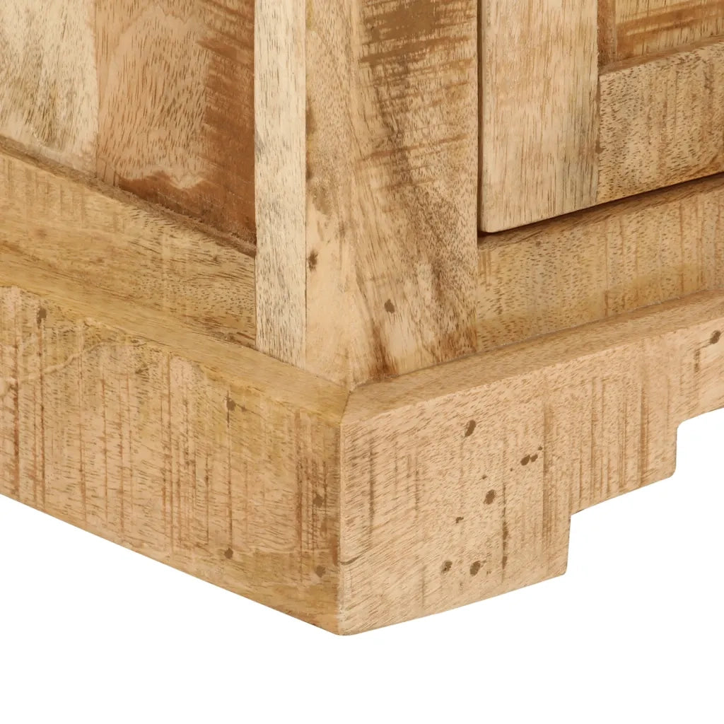 Comodino | Armadio da Notte | Mobiletto da notte 40x35x50 cm in Legno Massello di Mango