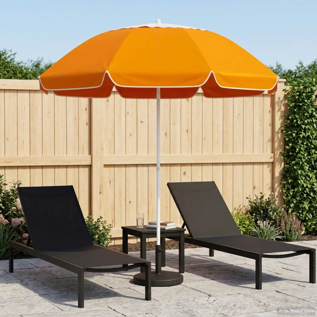Ombrello da giardino 160 cm Poliestere 170T Arancione 42041348