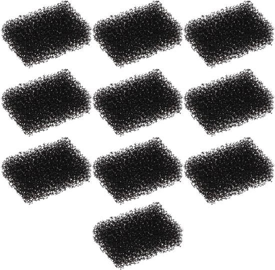 Filtro di sostituzione 10 pezzi - Filtro per fonte d'acqua per animali - 2,0 l fonte d'acqua per animali - Nero - 33 x 23 x 12 mm - Per gatti e cani
